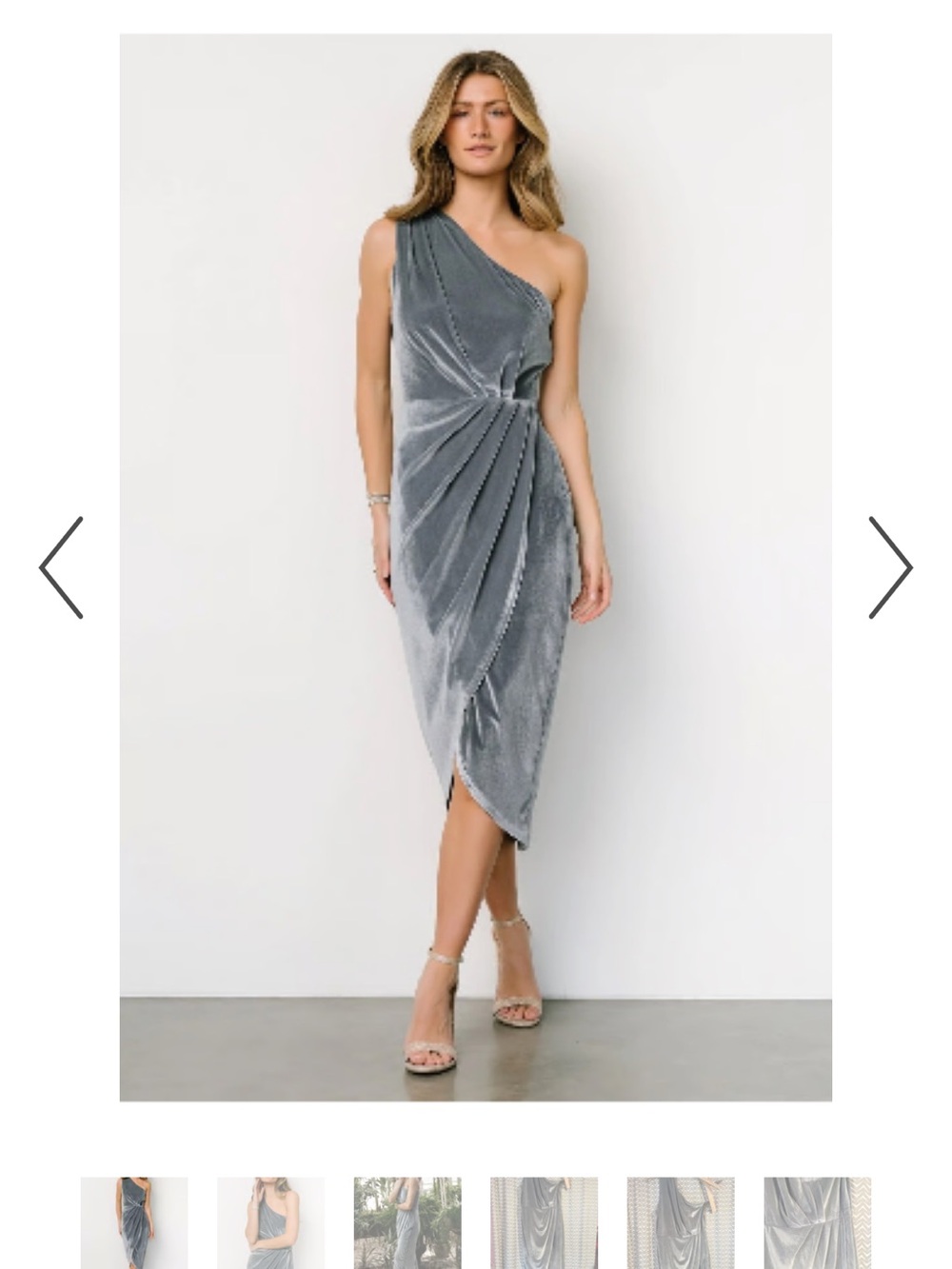 BNWT Baltic Born one shoulder velvet dress size large